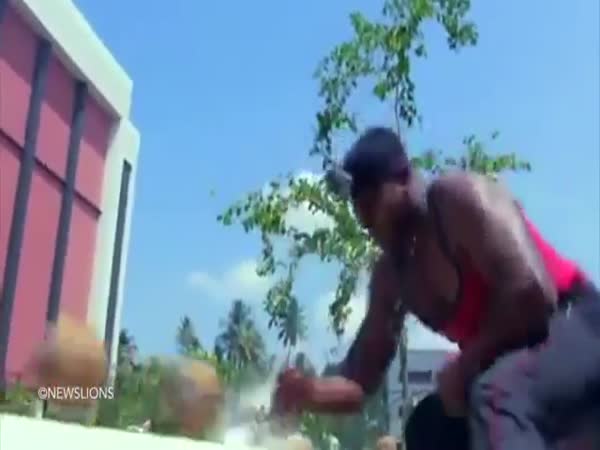 Man Smashes 124 Coconuts With Bare Hand In Less Than A Minute