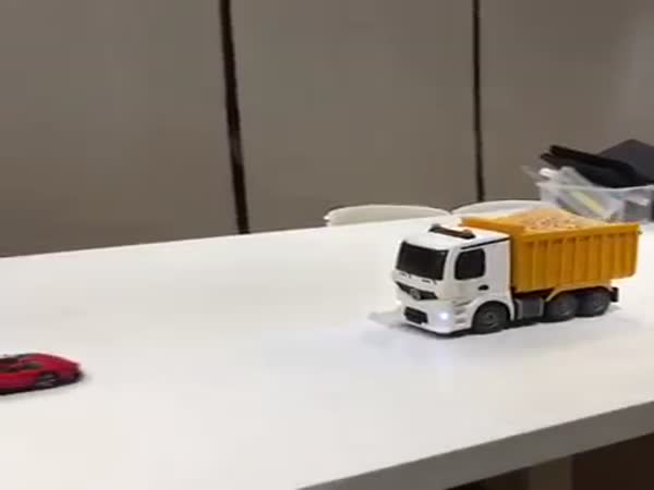 Remote Controlled Truck Cake Complete With A Horn