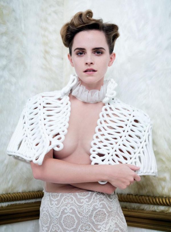 Emma Watson Goes Topless For Racy Vanity Fair Photo Shoot (2 pics)
