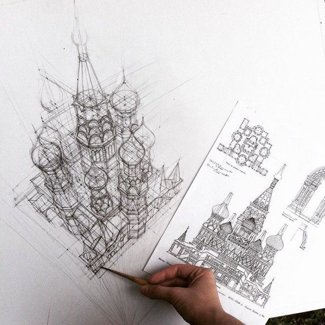 Impressive Architectural Sketches Show A University Student’s Talent (18 pics)