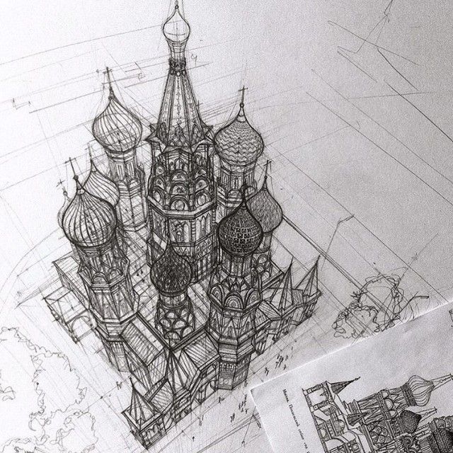 Impressive Architectural Sketches Show A University Student’s Talent (18 pics)