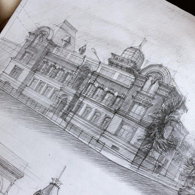 Impressive Architectural Sketches Show A University Student’s Talent (18 pics)