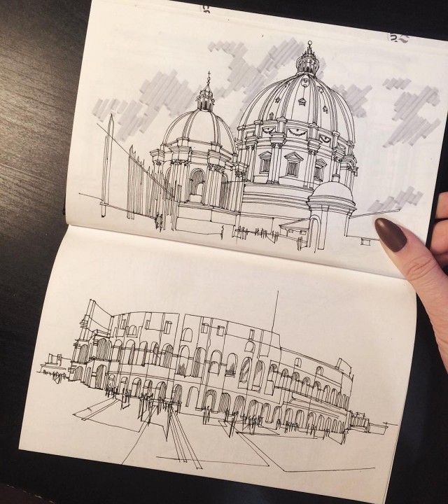 Impressive Architectural Sketches Show A University Student’s Talent (18 pics)