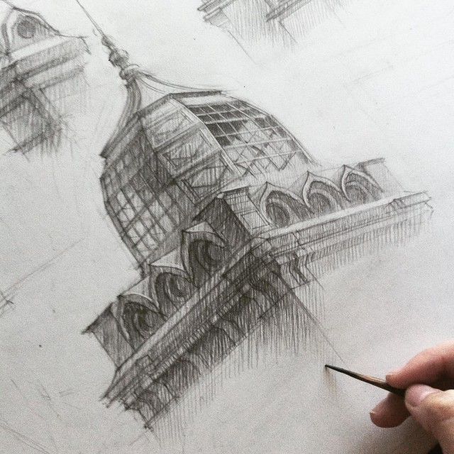 Impressive Architectural Sketches Show A University Student’s Talent (18 pics)