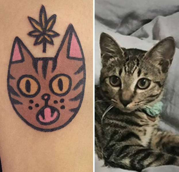 People Share Adorable Tattoos Of Their Own Pets (35 pics)