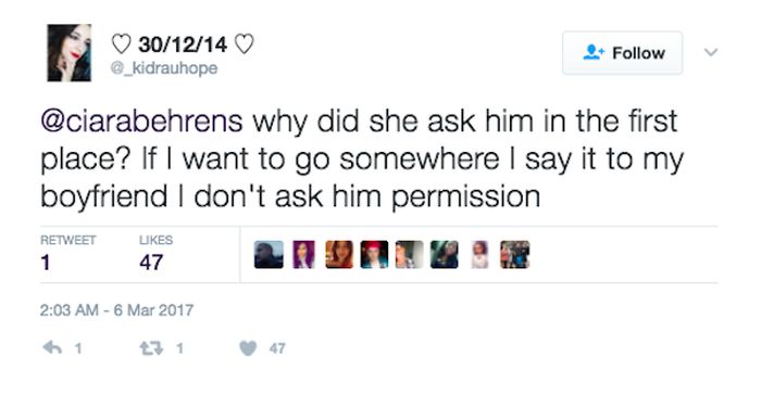 Guy Gets Roasted After Telling His Girlfriend She Can't Go Out With Her Friends (16 pics)