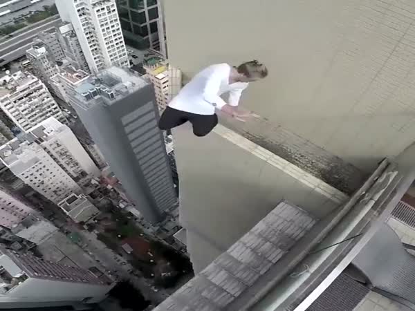 Jumping On The Edge Of A Skyscraper