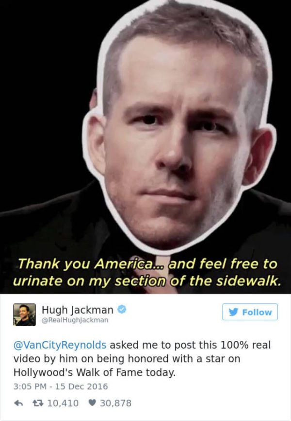 Ryan Reynolds Just Loves To Troll Hugh Jackman On Twitter (9 pics) Ryan Reynolds Just Loves To Troll Hugh Jackman On Twitter (9 pics)