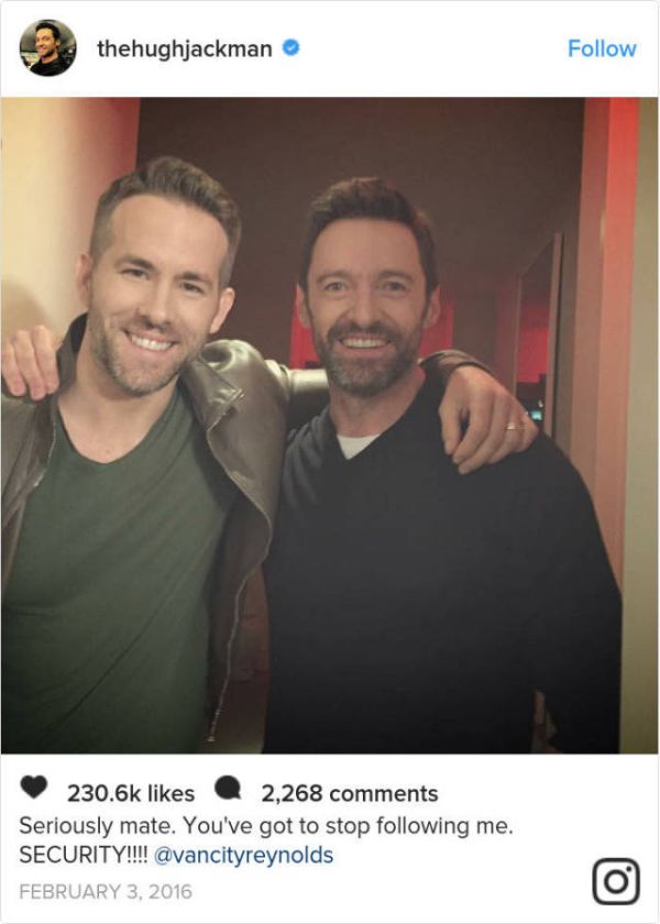 Ryan Reynolds Just Loves To Troll Hugh Jackman On Twitter (9 pics)