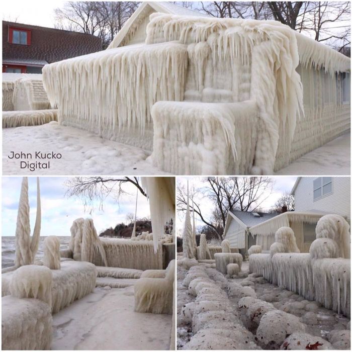 This House Is Completely Frozen In Ice (3 pics)