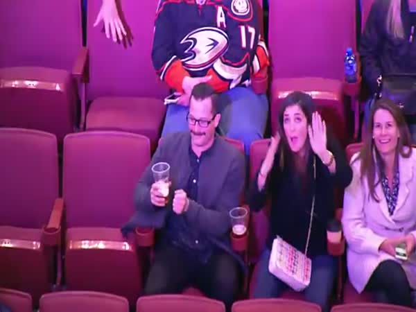 Anaheim Ducks Fans Dance Battle At Honda Center