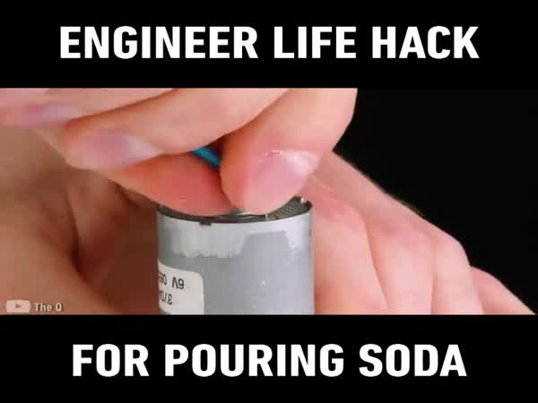 Engineering Life Hack. How To Pour Soda