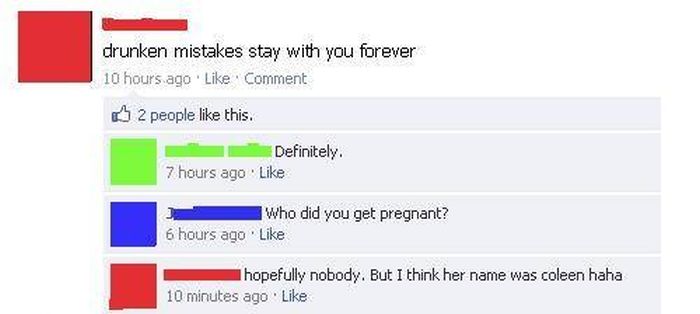 Drunk Facebook Status Updates You're Glad You Didn't Post (23 pics)