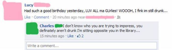 Drunk Facebook Status Updates You're Glad You Didn't Post (23 pics)