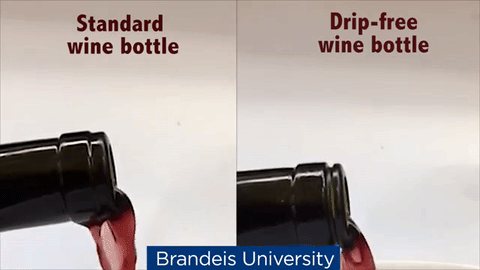 This Drip Free Wine Bottle Is A Masterpiece (2 pics)