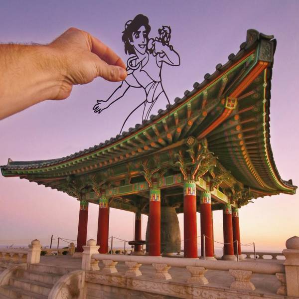 Real Artist Transforms Famous Landmarks Using Only Paper (43 pics)