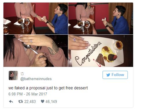 Couple Admits To Faking A Proposal (5 pics)
