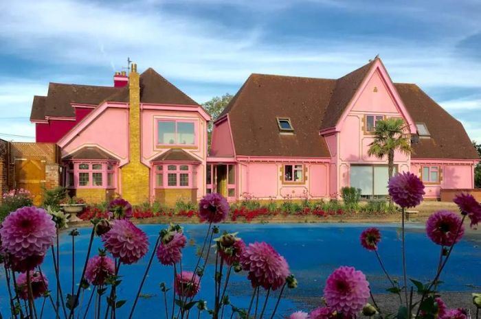 light pink houses