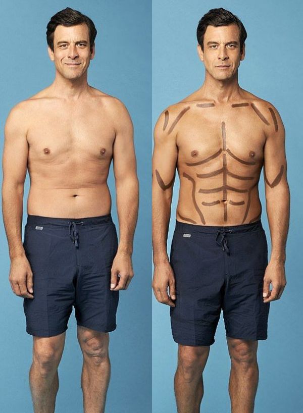 Artificial Tan Gives British Man Fake Muscles (5 pics)