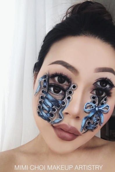 Mind-Blowing Optical Illusions Brought To Life Using Makeup (14 pics)