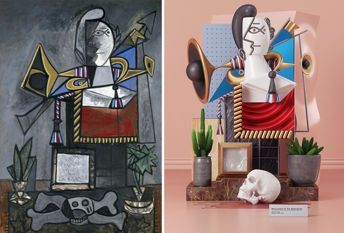 What Pablo Picasso’s Paintings Look Like As Sculptures (7 pics)