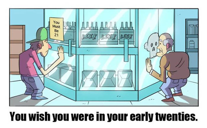 Comics Prove There Is No Difference Between Students And Old People (7 pics)