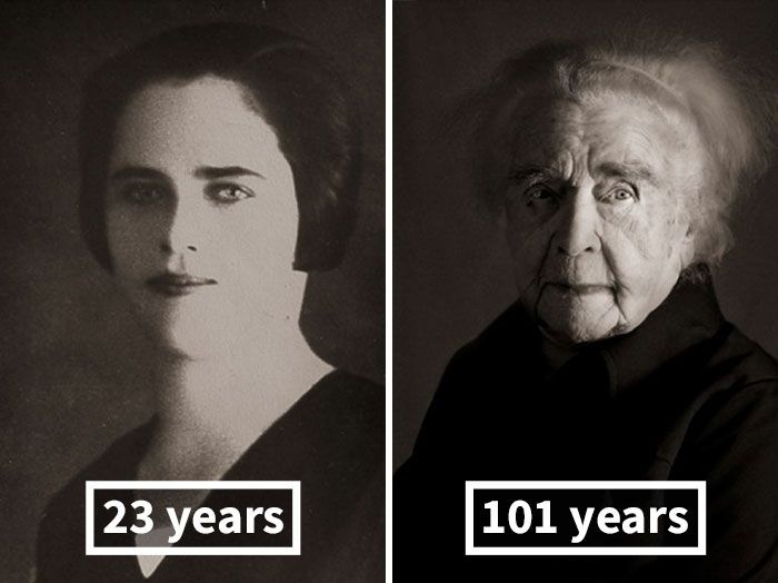 Pictures Of People As Young Adults And 100 Year Olds (12 pics)