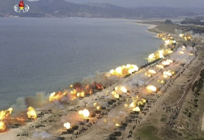 North Korea Holds Its Largest Live Fire Artillery Drill (13 pics)