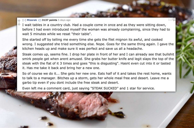 Servers Share Tales Of Customers From Hell (15 pics)