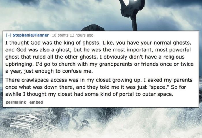 People Share The Dumbest Thing They Believed When They Were Kids (13 pics)