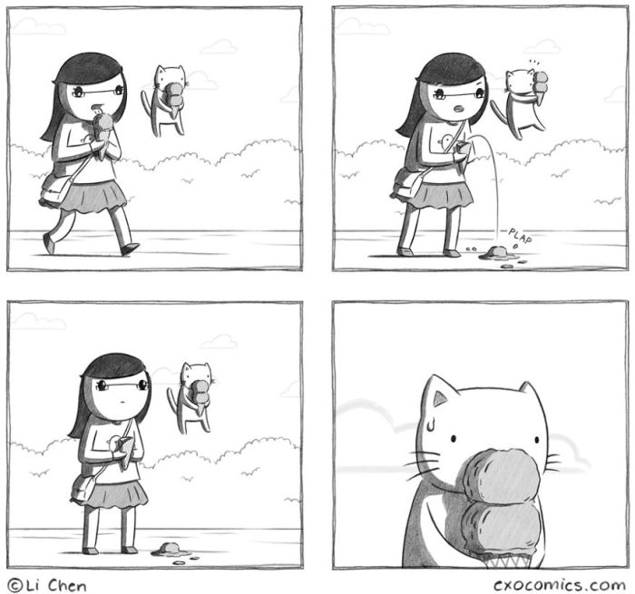 Artist Now Draws Comics Full Time Thanks To Their Cat (25 pics)