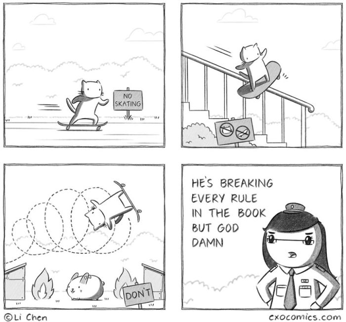 Artist Now Draws Comics Full Time Thanks To Their Cat (25 pics)