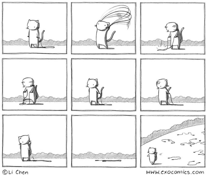 Artist Now Draws Comics Full Time Thanks To Their Cat (25 pics)