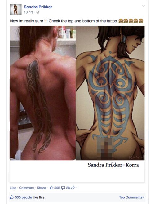 Model Sandra Prikker Seems To Think Korra Is Based On Her (3 pics)