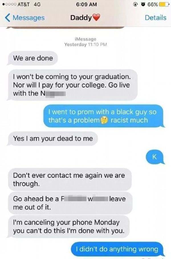 Racist Dad Goes Crazy Over His Daughter's Prom Date (3 pics)