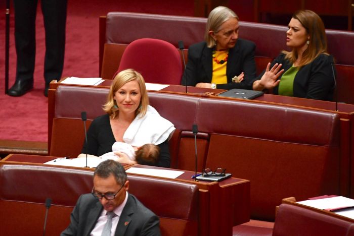 Larissa Waters Becomes First Woman To Breastfeed In Australia's Parliament (4 pics)