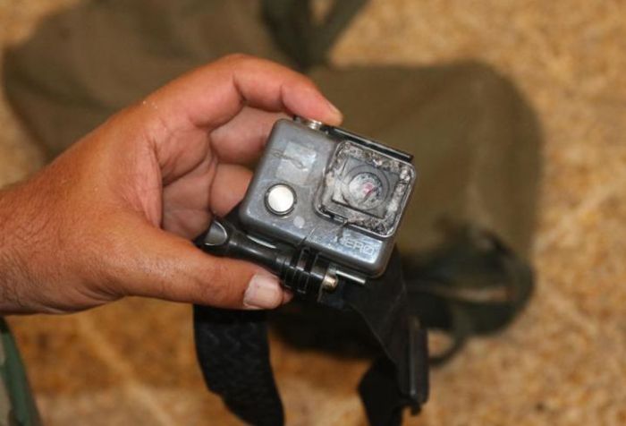 Journalist's GoPro Camera Stops An ISIS Bullet (3 pics + video)