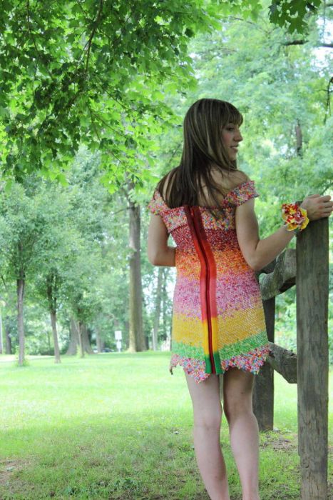 This Dress Was Made Using 10,000 Candy Wrappers (9 pics)