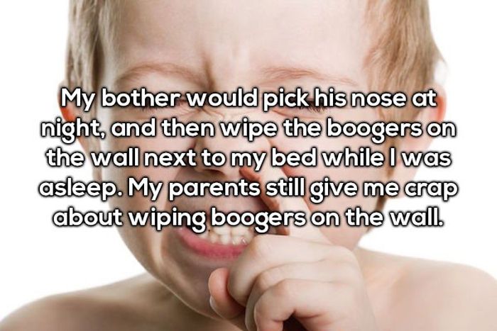 People Confess To The Worst Thing They Blamed Their Sibling For (22 pics)