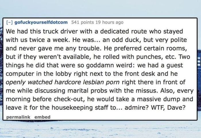 Hotel Employees Share The Weirdest Things They've Seen Guests Do (13 pics)