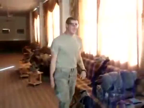 Soldiers Flash Bang Their Friend While He's Sitting On The Toilet