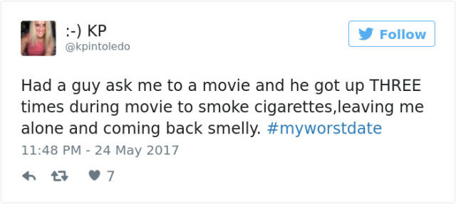 Twitter Users Share Stories About Their Worst Dates (50 pics)