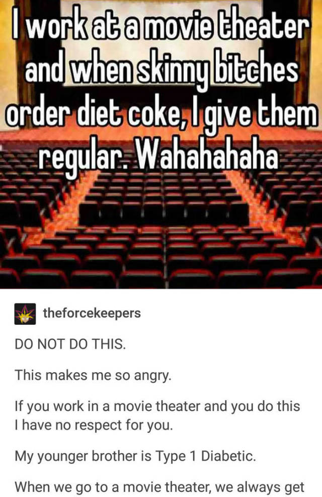 Cinema Employee Gets Called Out For Giving A Diet Coke To A Diabetic (14 pics)