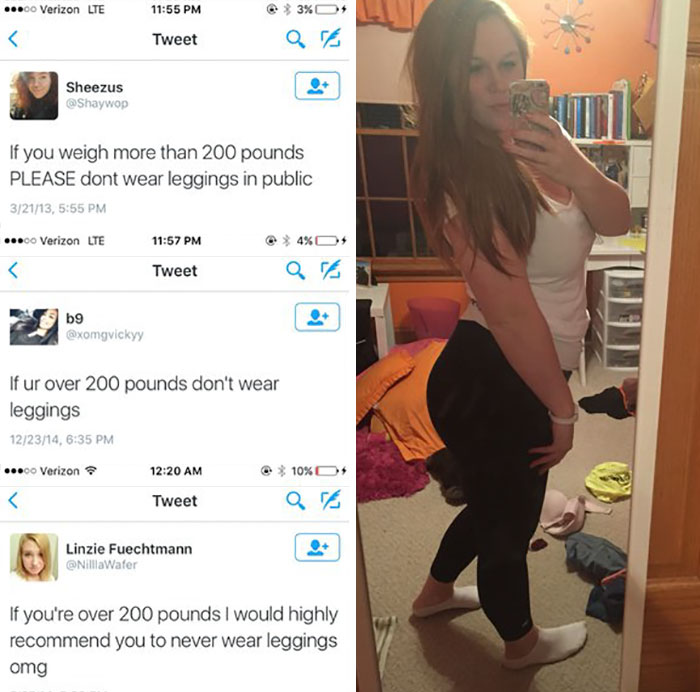 Girl Has Perfect Response For What Women Over 200 Lbs Shouldn’t Wear (5 pics)