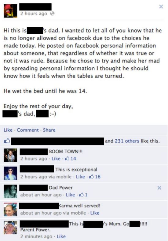 People Who Got Owned By Their Parents On Facebook (20 pics)