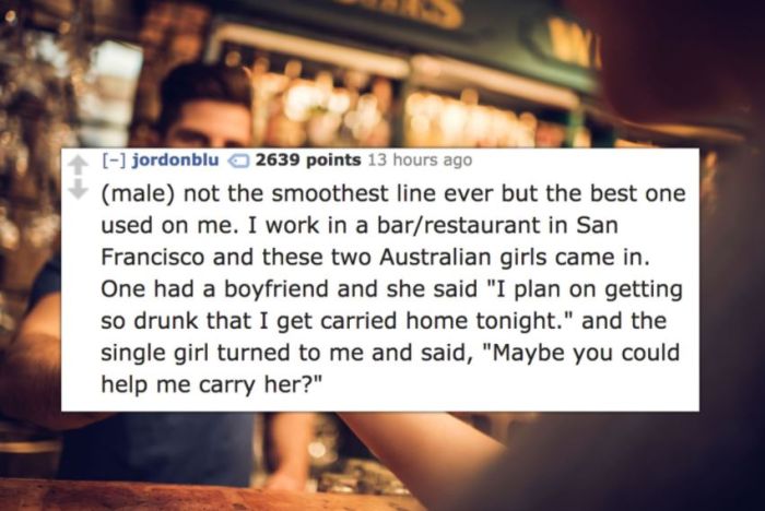 15 Of The Smoothest Pick-Ups Bartenders Have Ever Witnessed (15 pics)