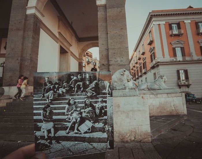 Guy Matches Old Photos To Modern Places During Trip To Europe (25 pics)