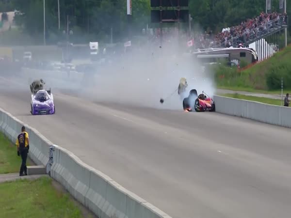 Courtney Force Walks Away From Huge Explosion