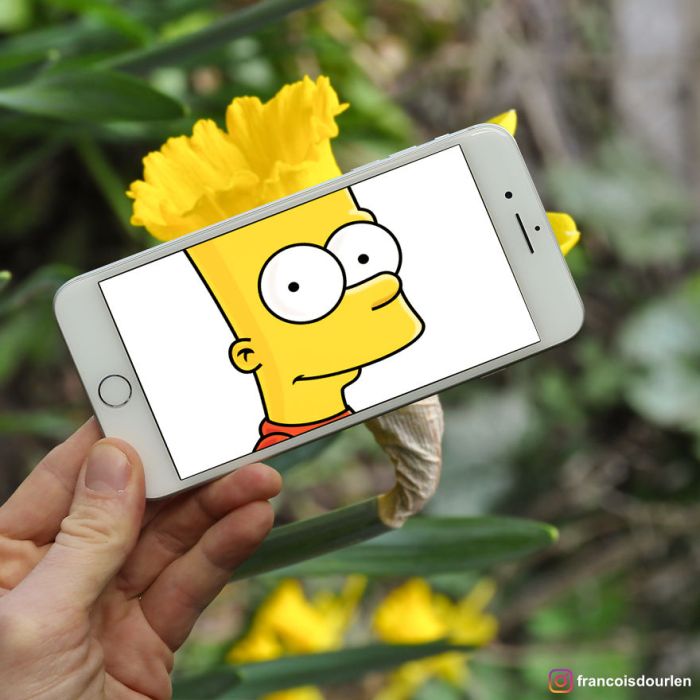 Guy Uses iPhone To Insert Simpsons Characters Into Real Life Situations (17 pics)