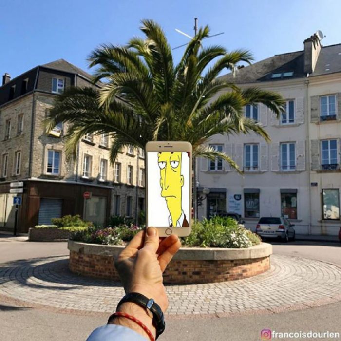 Guy Uses iPhone To Insert Simpsons Characters Into Real Life Situations (17 pics)